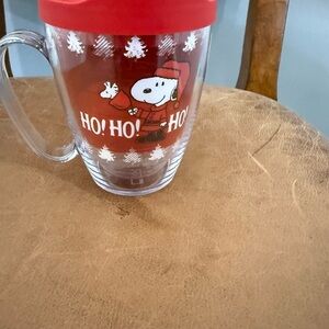 Snoopy Holiday Mug with Red Lid